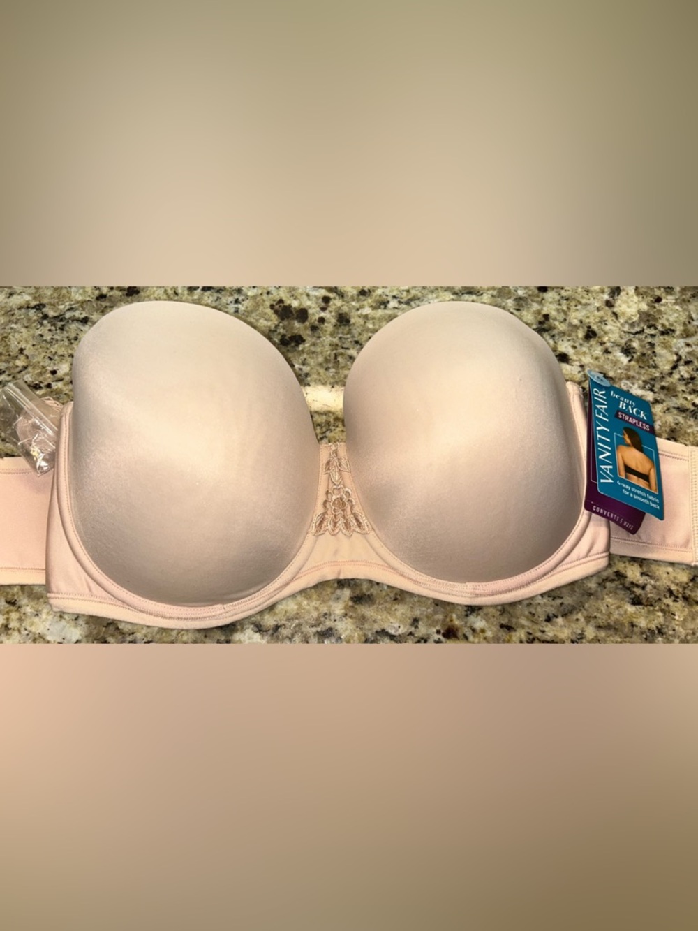 Vanity Fair Beige Lace-Accent Multi-wear Bra